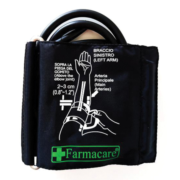 Sfigmomanometro BRACCIALE IN VELCRO PER ADULTI CON CAMERA D'ARIA FARMACARE