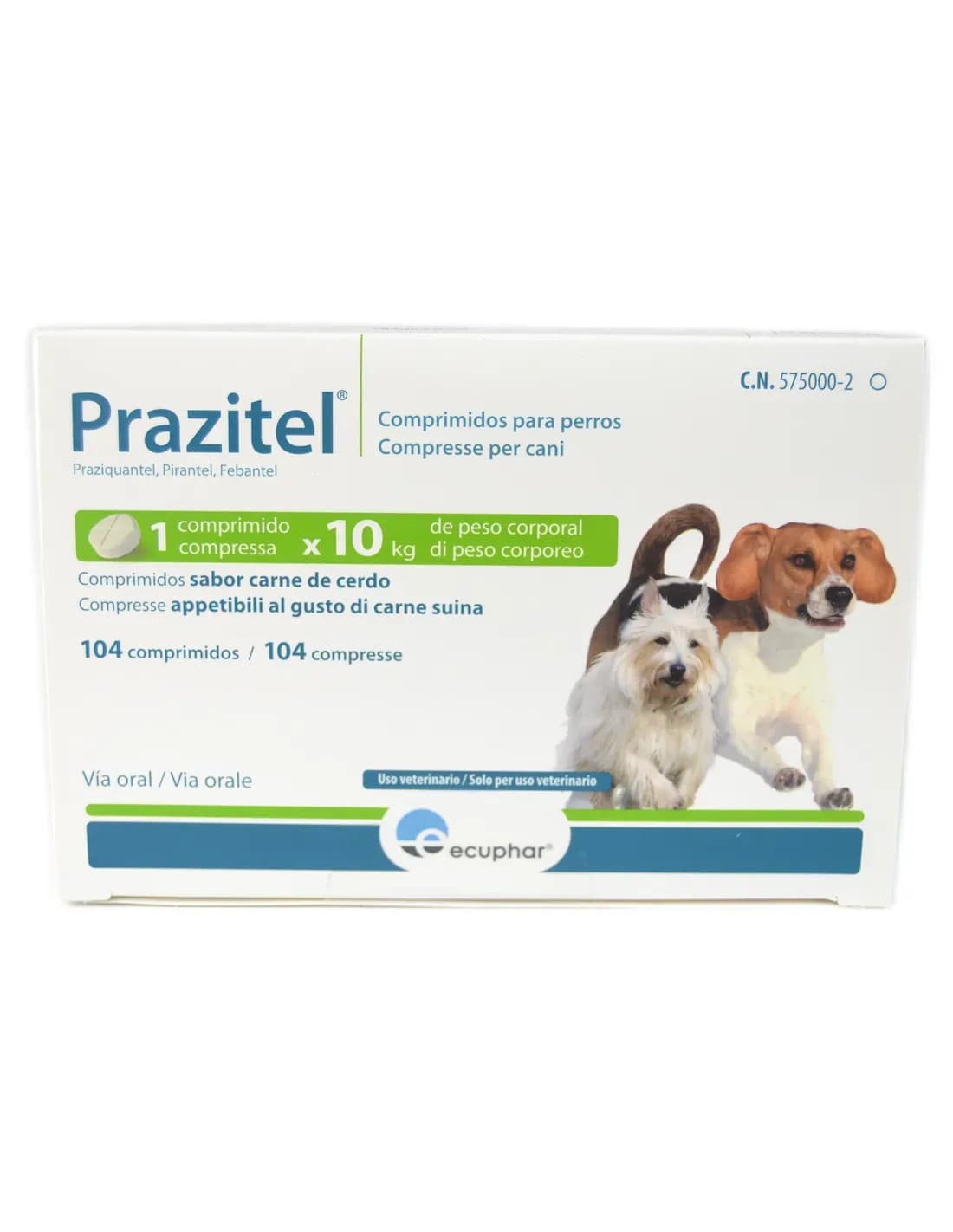 Prazitel Antielmintico Cani Trattamento Vermi Intestinali 4 Compresse - PRAZITEL