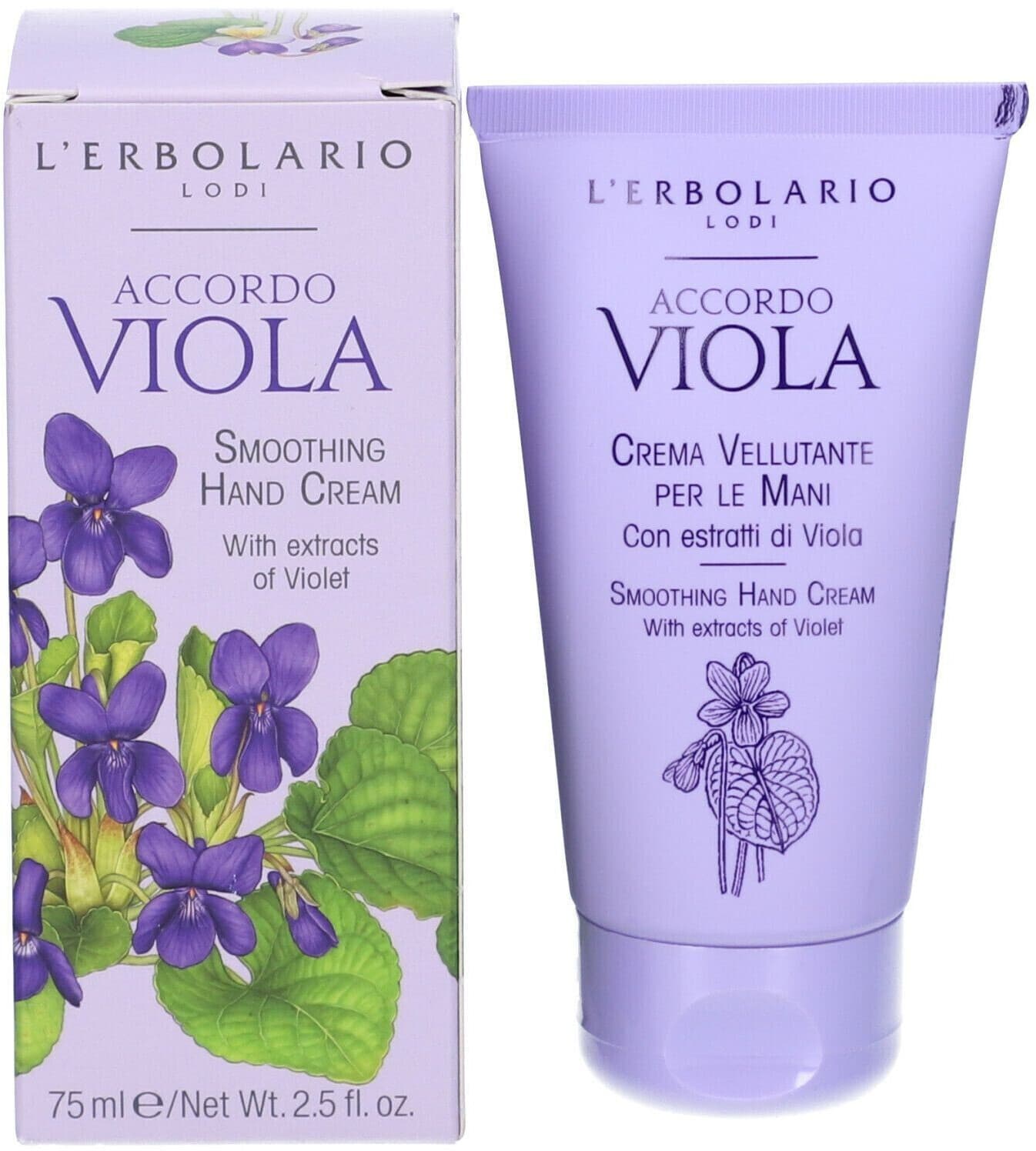 Accordo Viola Crema Vellutante Per Le Mani 75 Ml + Proteggi Labbra Balsamico Omaggio