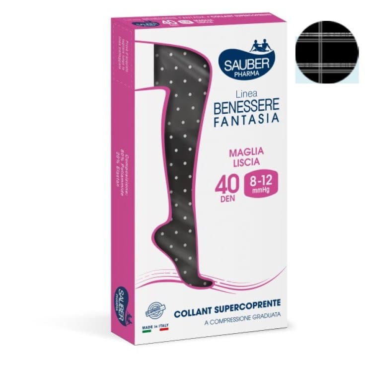 SAUBER SUPERCOPRENTE FANTASIA 40 DENARI BRITISH BIANCO NERO4