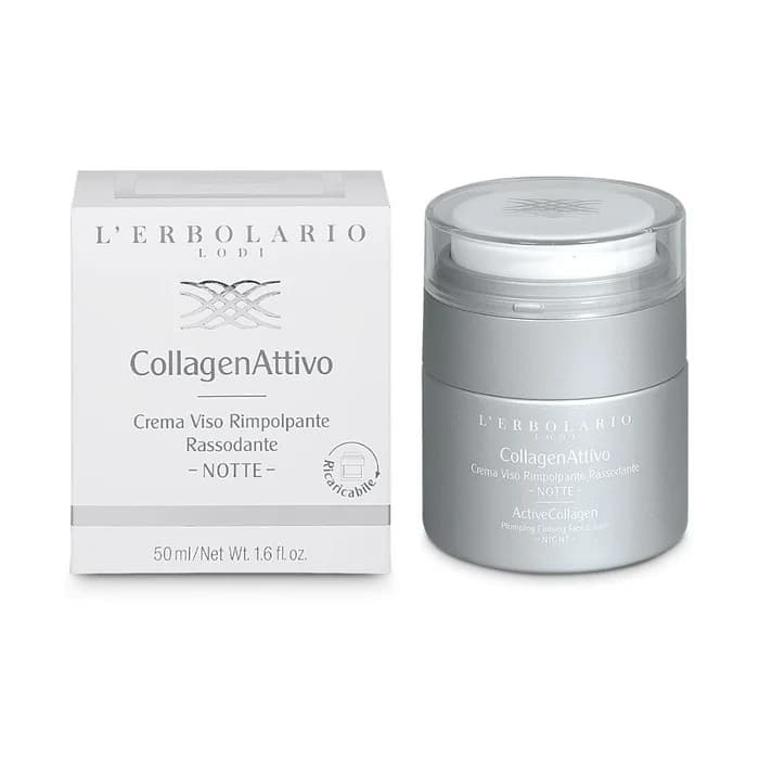 L'Erbolario CollagenAttivo - Crema Viso Notte Rimpolpante Rassodante, 50ml