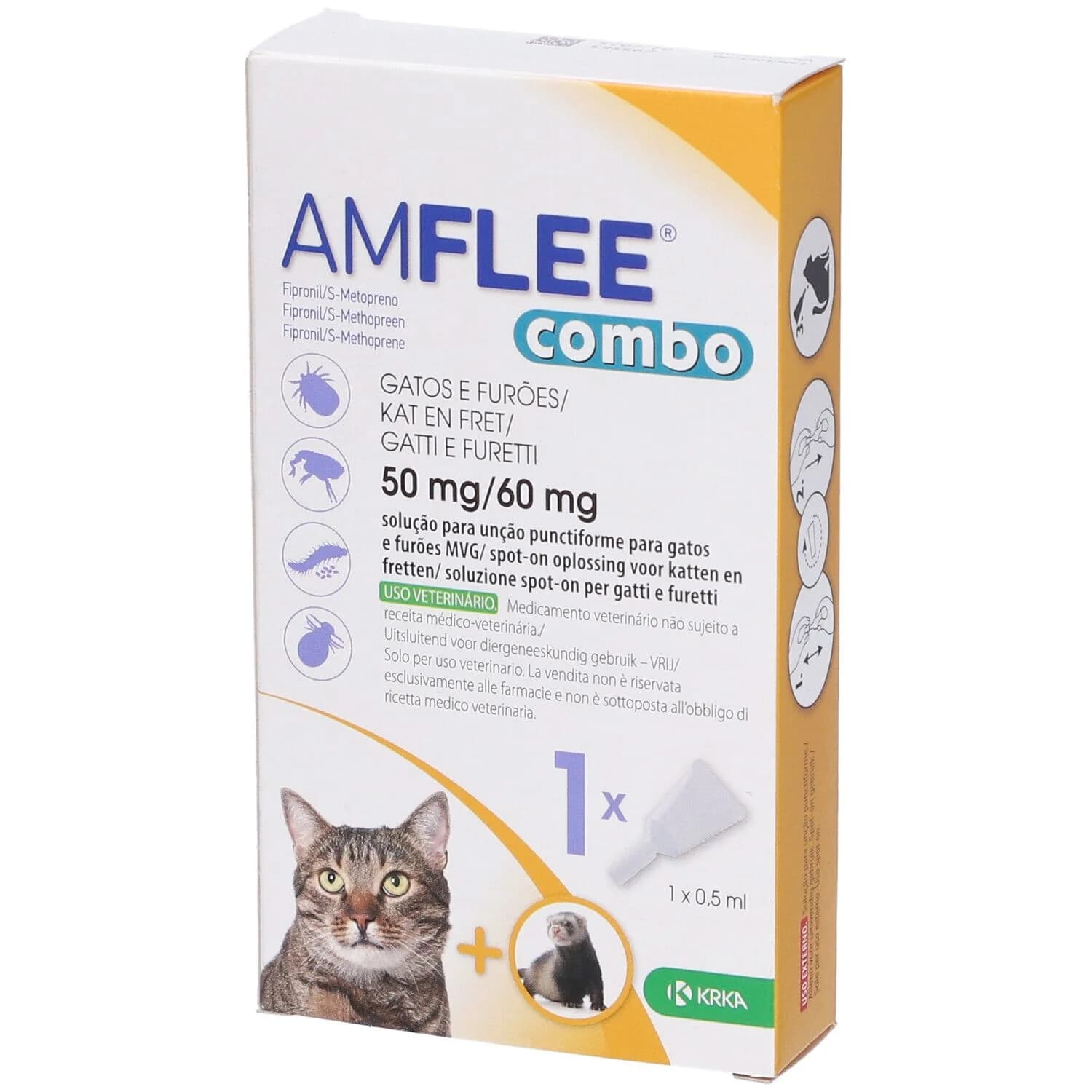Amflee combo*1pip 50mg+60mg vet