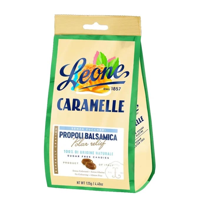 Pastiglie Leone Caramelle Propoli Balsamica senza zuccheri, 125g