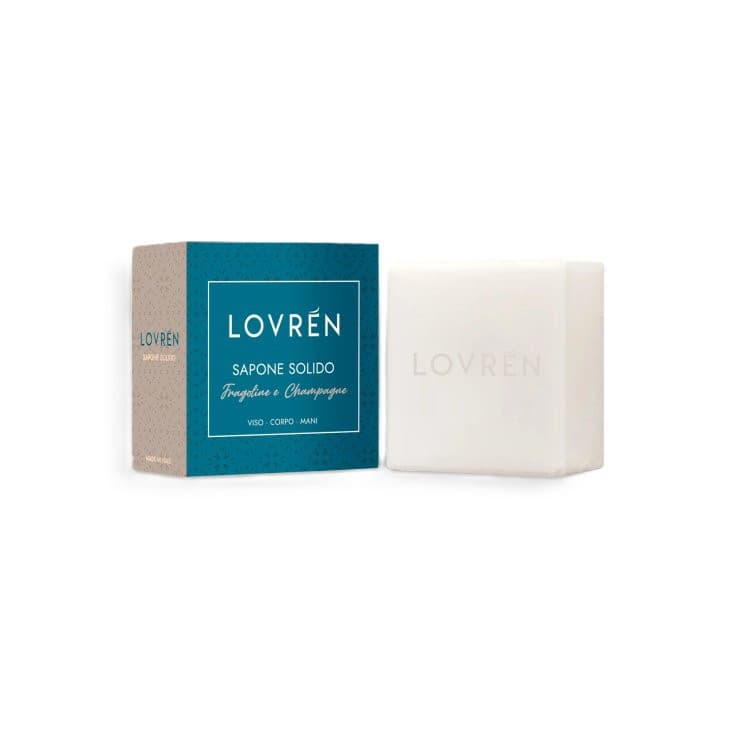 Lovrén Dermosapone Solido Fragoline e Champagne, 100g