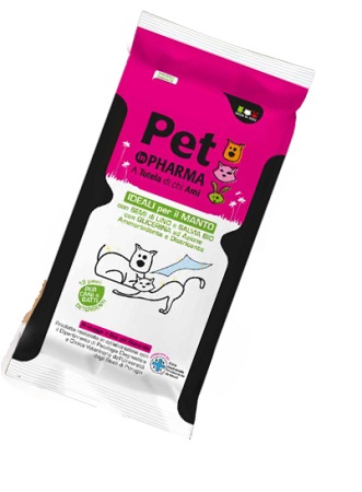 Pet Benefit Panno Detergente per il Manto di Cane e Gatto, 12 panni umidificati