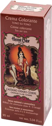 Henne Nuance Castano Chiaro Cenere Crema Henne Color Crema Colorante Pronta All'uso