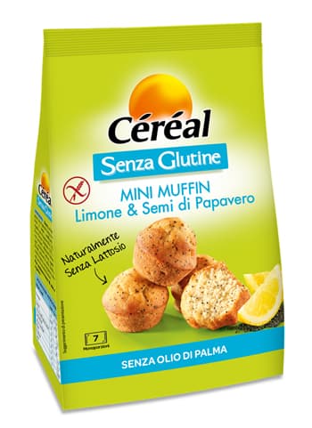 Cereal Mini Muffin Limone e Semi di Papavero Senza Glutine 7 monoporzioni