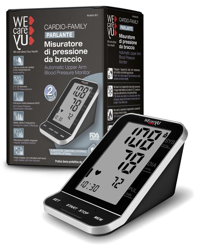 Misuratore Di Pressione Da Braccio Parlante Wecareyu Cardio Family