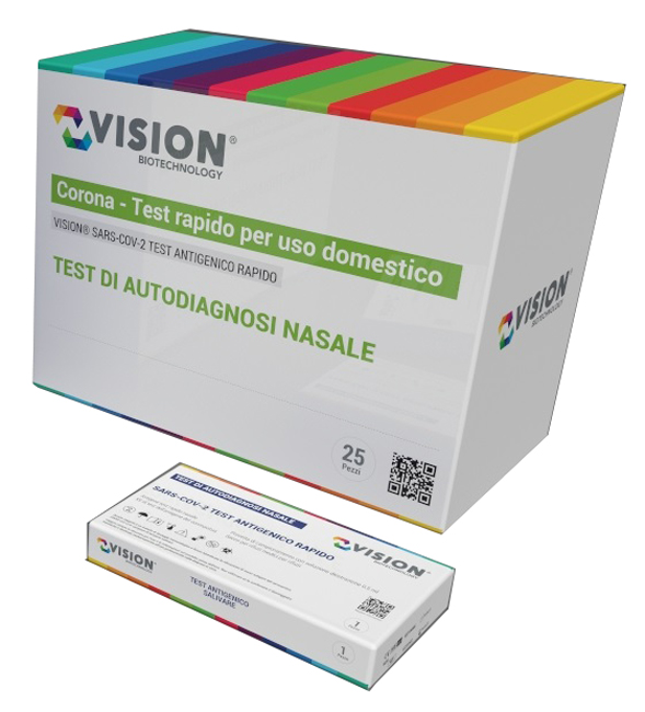 Vision Test Antigenico Rapido Autodiagnostico COVID-19 Tampone Nasale, 1 Kit