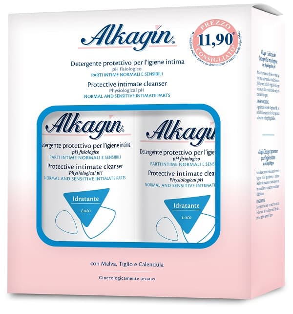 Alkagin Detergente Intimo Idratante e Protettivo PROMO BIPACCO 2x400ml