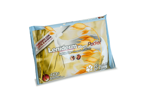 Leniderm wipes pocket salviettine detergenti 20 pezzi
