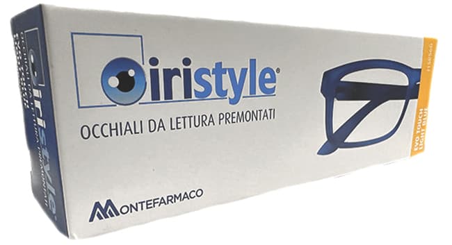 Occhiale da lettura premontato iristyle evo touch light blue 3,5