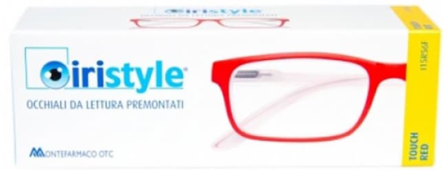 Occhiale da lettura premontato iristyle evo touch red 3,5