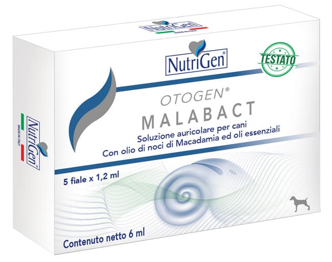 Nutrigen otogen malabact soluzione auricolare per cani 5 fiale