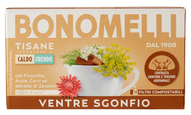 Bonomelli Tisana Ventre Sgonfio 18 Filtri