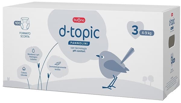 D Topic Pannolini Taglia 3 Formato Scorta 100 Pezzi