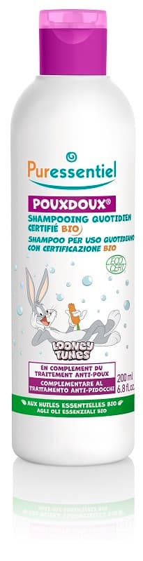 Puressentiel Pouxdoux - Shampoo Bio Trattamento Anti-Pidocchi per uso quotidiano, 200ml