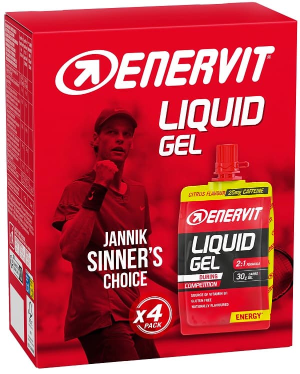 Enervit Sport Gel Energetico Citrus Con Agrumi e Caffeina 4 Pezzi