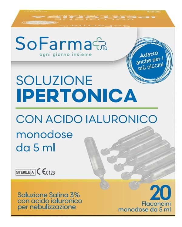 Soluzione Ipertonica 3% Acido Ialuronico 20 Flaconi 5 Ml Sofarmapiu'