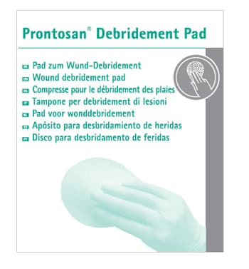 Tampone Sterile Monouso Prontosan Debridement Pad In Poliestere/Polipropilene Assorbente Spessore 3 Mm Superficie 74,75 Cmq Misura 9 X13 Cm 3 Pezzi