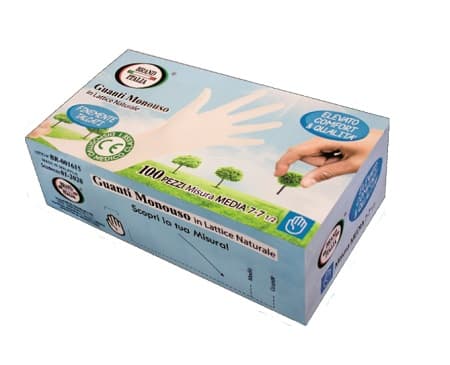 GUANTI MONOUSO LATTICE L 100PZ