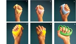 Manus abilis accessorio per la riabilitazione della mano. resistenza all'urto del materiale bassa, durezza scarsa, colore rosa