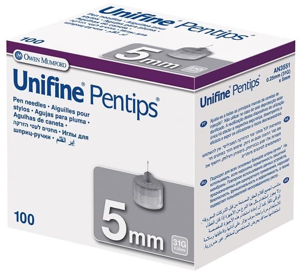 Ago Per Penna Da Insulina Unifine Pentips Gauge 31 5 Mm 100 Pezzi