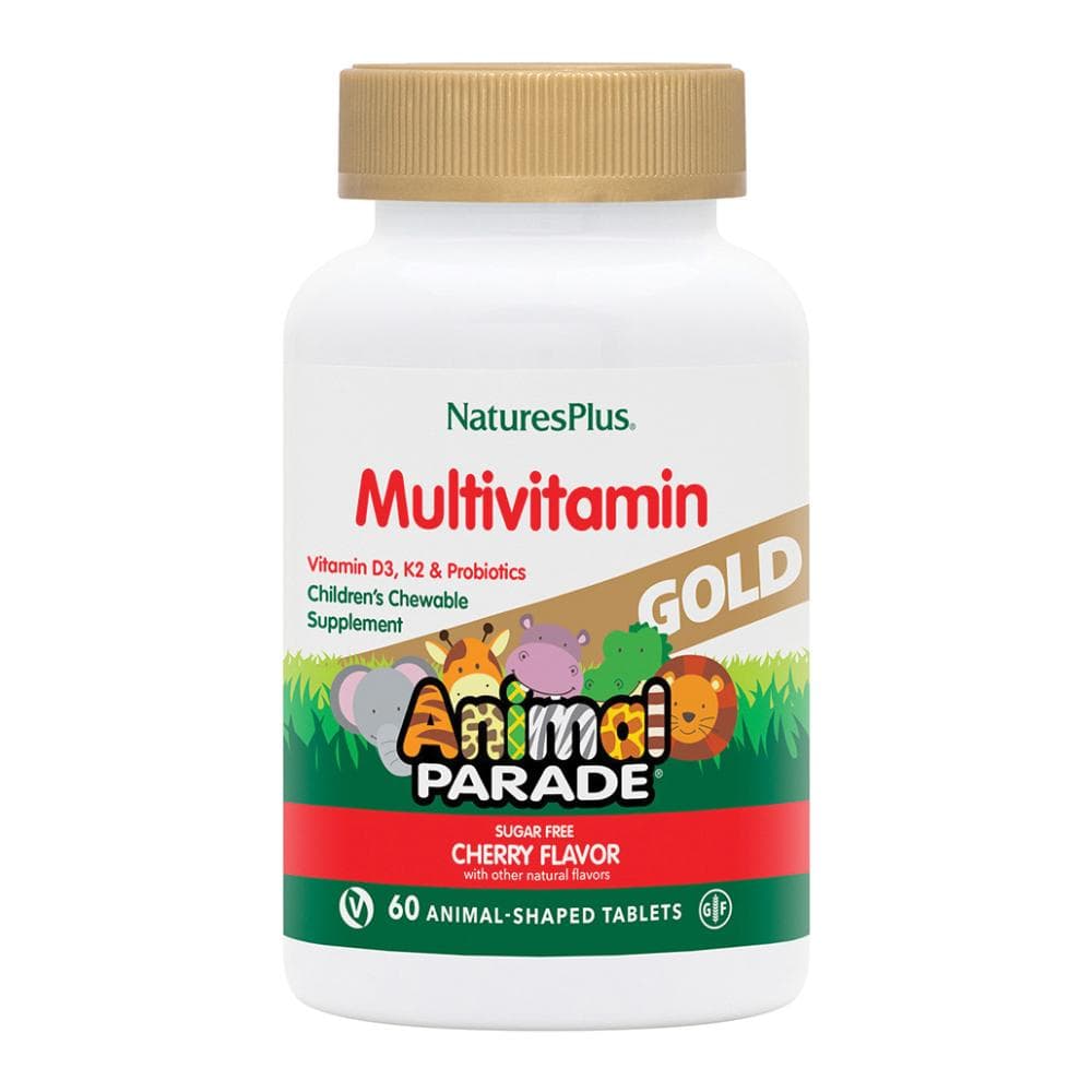 Nature's Plus Animal Parade Gold Integratore Multivitaminico per Bambini Gusto Ciliegia