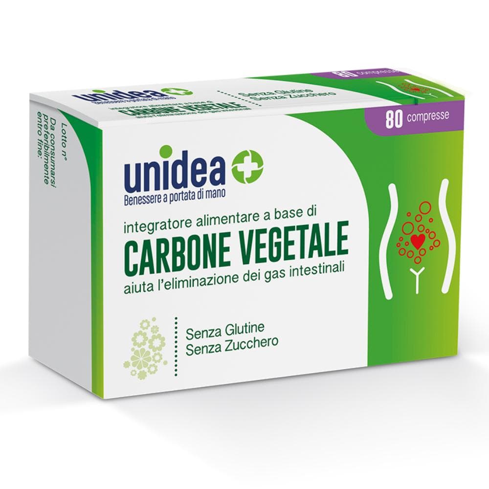 Unidea carbone vegetale 80 compresse