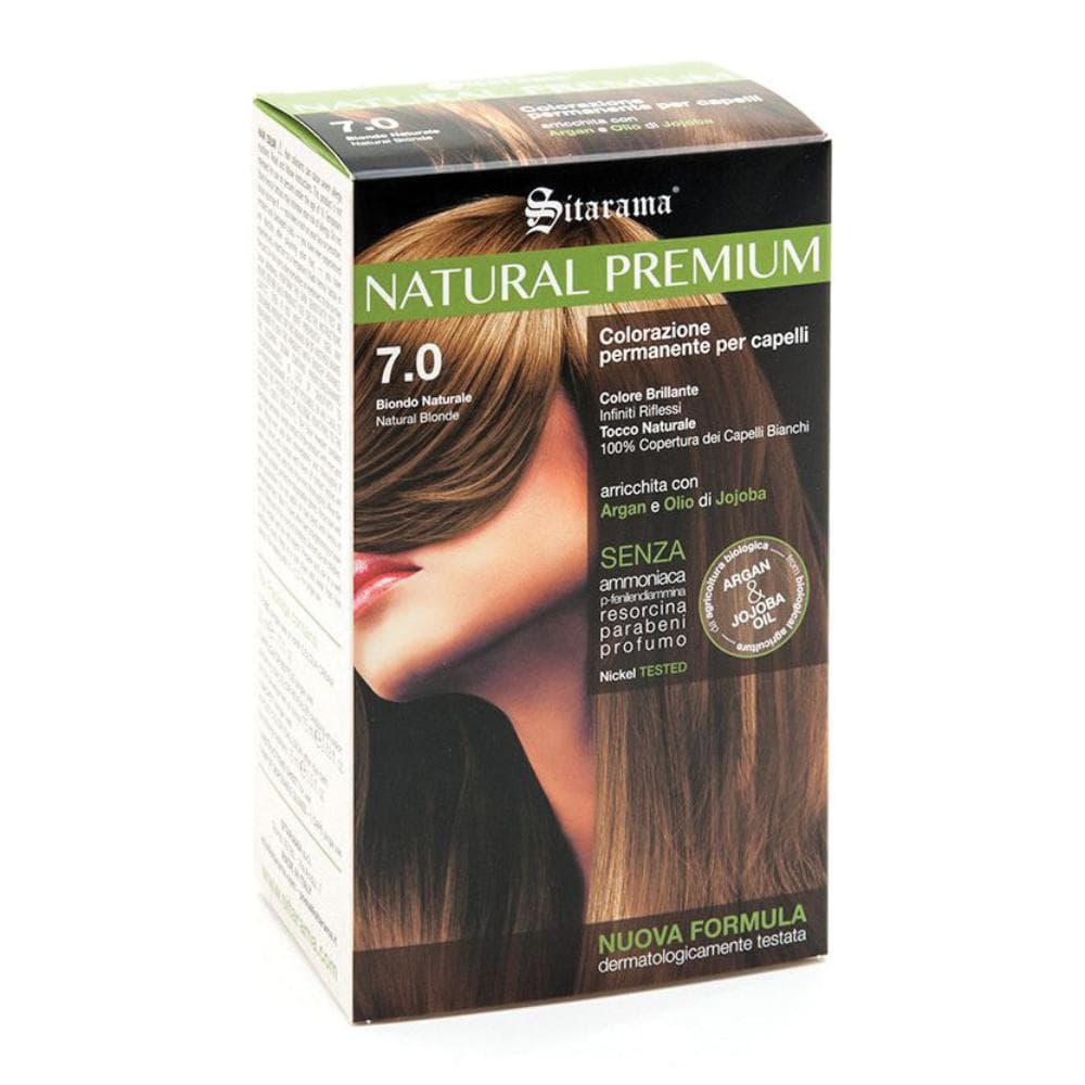 Natural premium 7.0 biondo naturale tinta permanente in crema