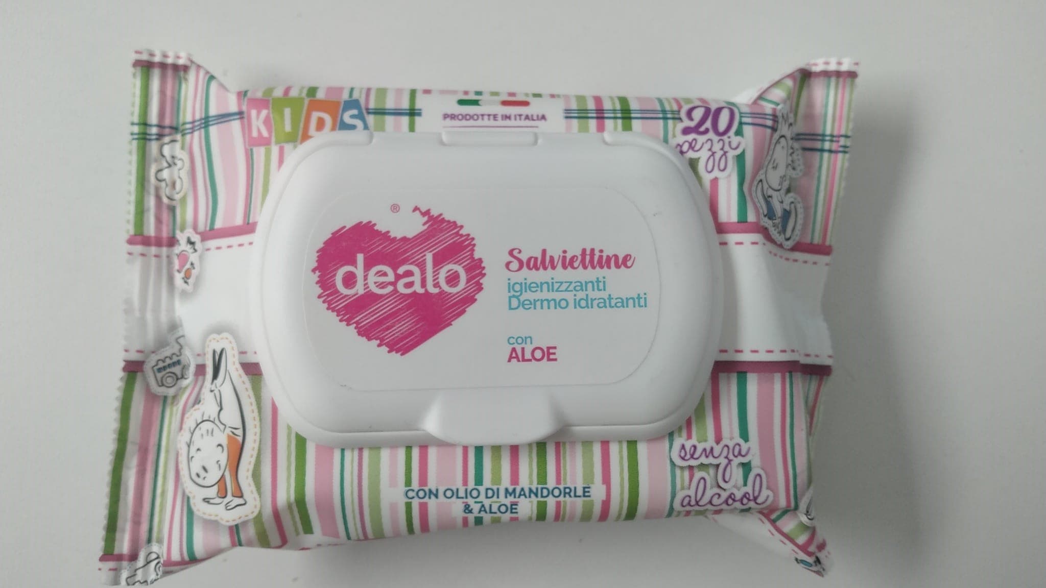 DEALO SALVIETTINE IGIENIZZANTI PER BAMBINI 20 pezzi
