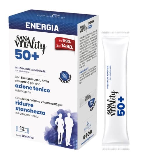 Paladin Pharma Sanavitality - Energia 50+ Integratore Tonico, 12 Stick Pack