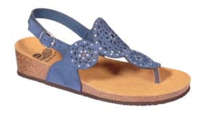 ABELINE SUEDE+STRASS W BLUE 35