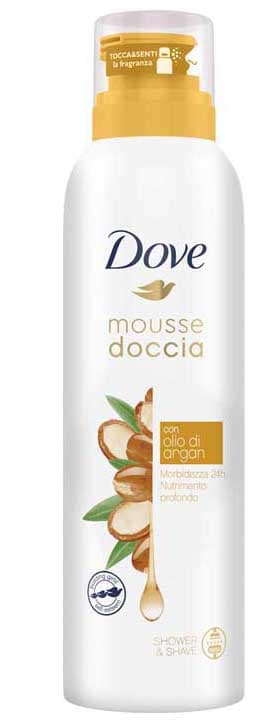 Dove mousse doccia olio argan new