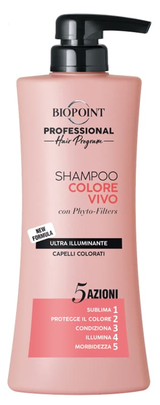Biopoint Professional Hair 5 Azioni Shampoo Colore Vivo per Capelli Colorati 400 ml