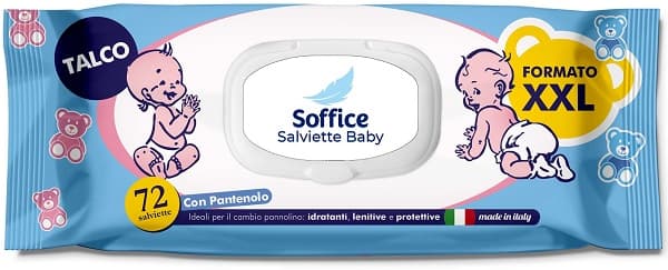 Eudorex Soffice Salvietta Baby Xxl Con Tappo Talco 72 Pezzi