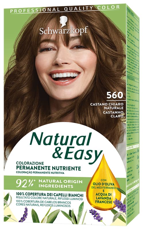 natural & easy - Colorazione permanente nutriente n. 560 castano chiaro naturale