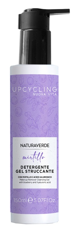 Natura verde upcycling mirtillo gel detergente viso struccante 150 ml