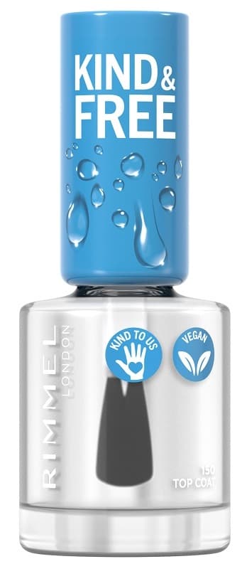 Rimmel kind & free smalto top coat formula a base naturale 8ml