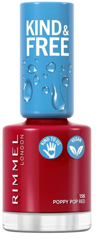 Rimmel kind & free smalto formula a base naturale tonalit 156 poppy pop red 8ml
