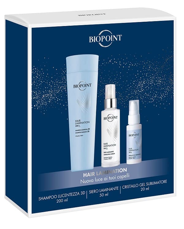 Biopoint hair lamination kit shampoo 200 ml + siero 50 ml + cristallo 20 ml