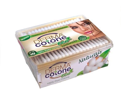 Dermacotone Eco - Bastoncini Ovattati Eco Naturals, 300 Cotton Fioc