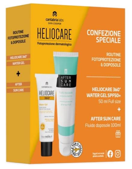Heliocare 360 Water Gel 50 Ml + After Sun 100 Ml Travel Size