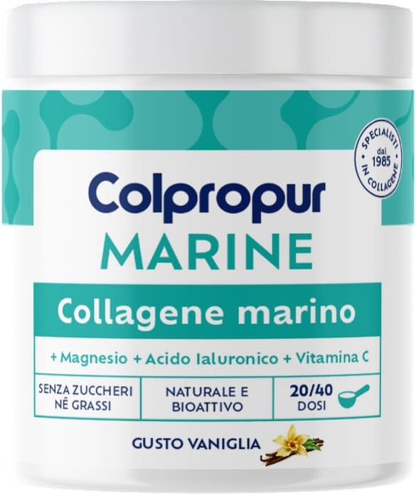 Colpropur Marine Collagene Marino Gusto Vaniglia 228 gr Integratore per Pelle e Ossa