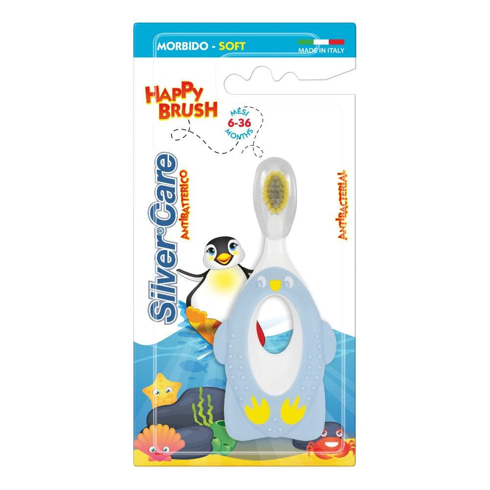 happy brush spazzolino per bambini con manico ergonomico 6-36 mesi