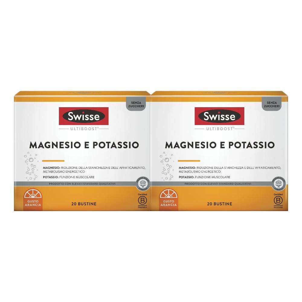 Swisse Magnesio e Potassio Integratore Bipacco 40 Bustine