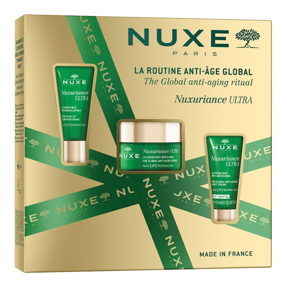 Nuxe Nuxultra Set Viso Anti-Età Globale Giorno Notte Anti-Rughe per Viso e Contorno Occhi e Labbra