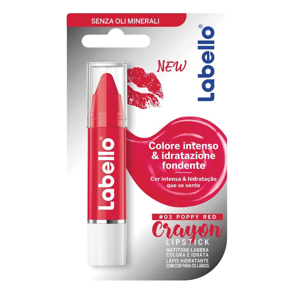 Labello Crayon Matitone Idratante Poppy Red 3 g