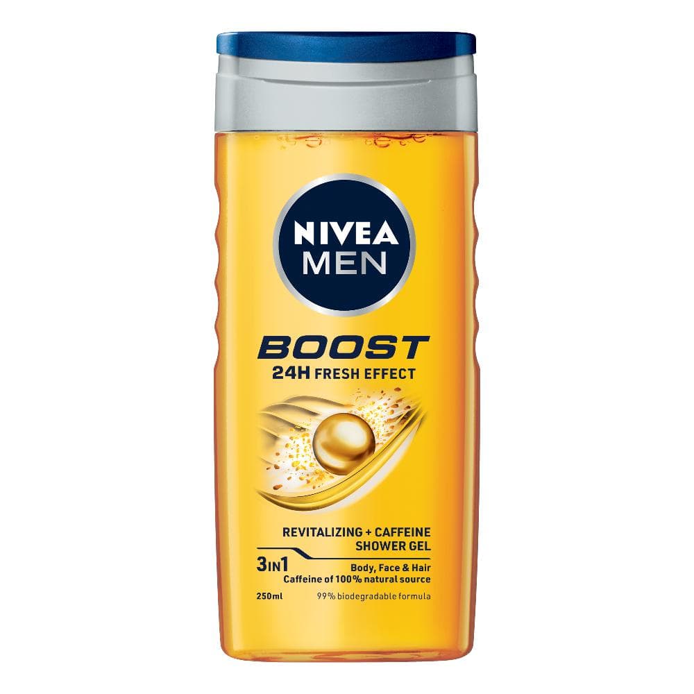 Nivea Men Doccia Shampoo Boost Energizzante e Rinfrescante 250 ml