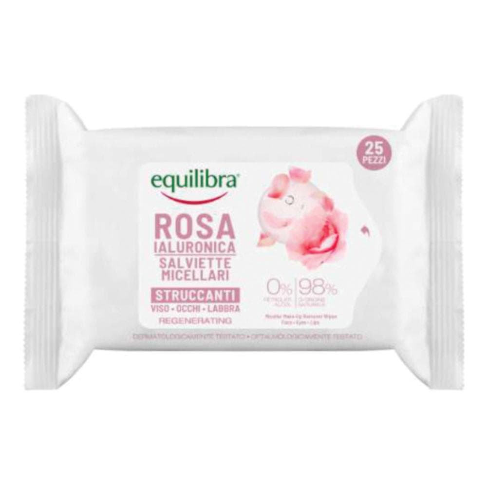 Equilibra Rosa Ialuronica Salviette Micellari Struccanti 25 Salviette